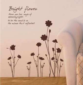 bright flower wall sticker 花朵玻璃橱窗瓷砖贴纸 韩国雅风墙贴