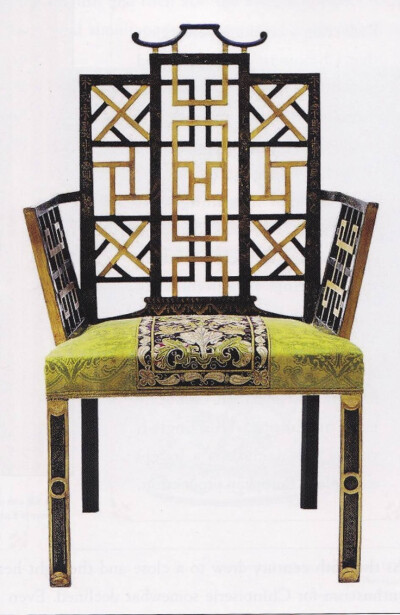 chair from the chinese bedroom at badminton house