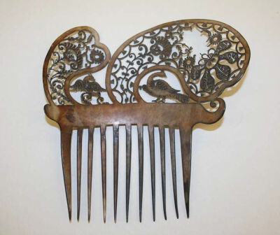 Comb, 19th century, German (probably). Tortoiseshell