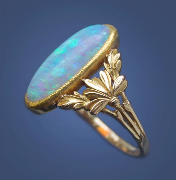 Art Nouveau floral ring