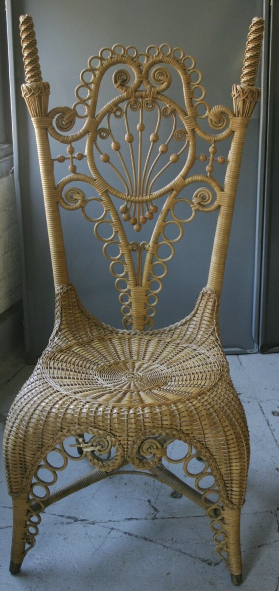 Wicker Victorian Peacock chair