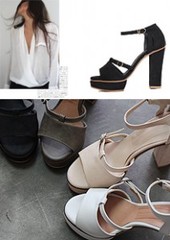 shesday女鞋 antique platform heel 厚底粗跟高跟凉鞋 AZ111303