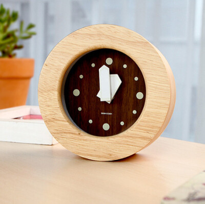 极简设计实木座钟时钟