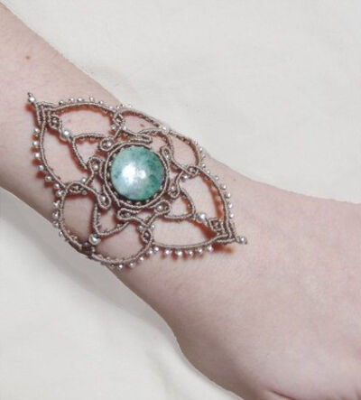 Turquoise mandala bracelet by Svatantrata on Etsy