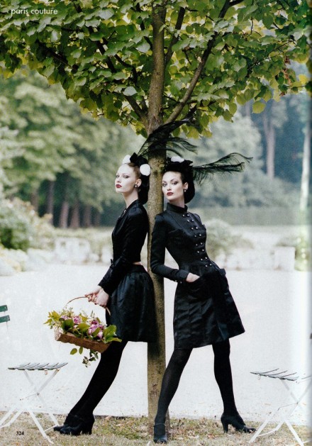 Paris Couture - The Grand Tradition | Shalom Harlow, Trish Goff, Kirsty Hume By Steven Meisel For Vogue US October 1994