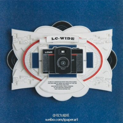 #纸艺欣赏# The story of Lomography's cameras 一本与lomo有关的纸艺书。制作者是Tawan Ithijarukul。 整本书的内容可以在ISSUU上面阅读： http://t.cn/8seY7UR