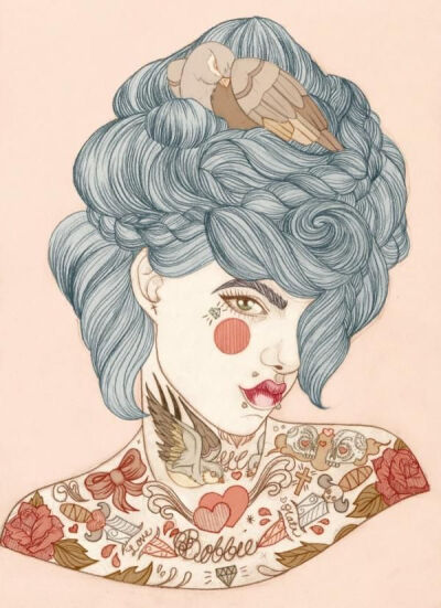 Tattoo illustrations by Liz Clements