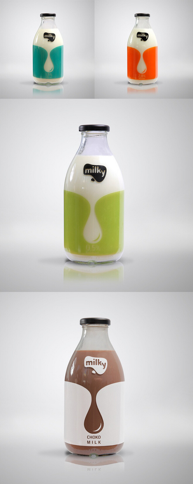 Milk Packaging Designs 牛奶包装