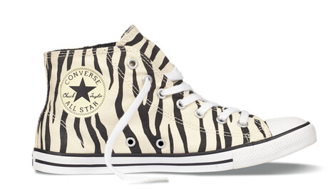 4月新款 Chuck Taylor All Star Dainty 薄底斑马纹 黑色 中帮