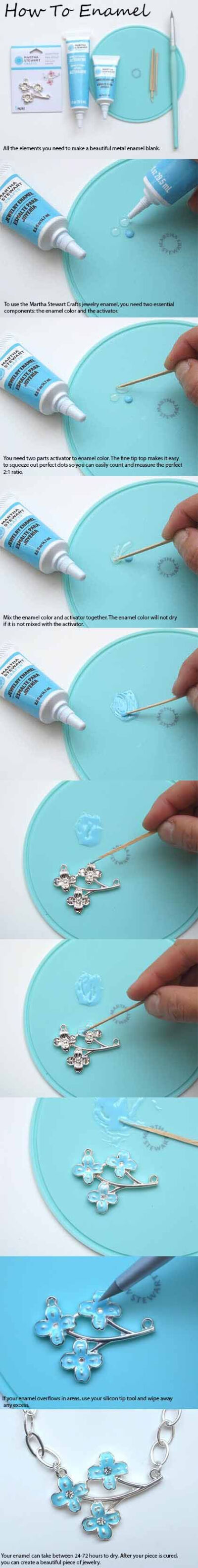 Learn how to use Martha Stewart Crafts Jewelry Enamel #marthastewartcrafts