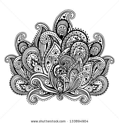 Beautiful paisley ornament - stock vector