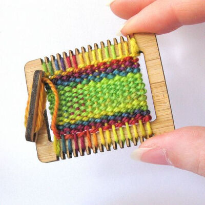 mini weaving loom ornament