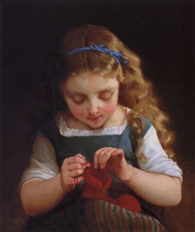 knitting girl