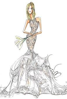 Brides: Jennifer Aniston's Wedding Dress: Designer Sketches | Wedding Dresses | Brides.com