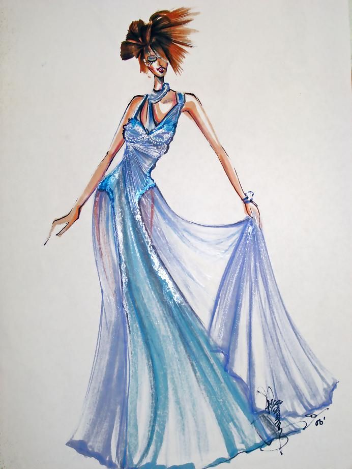 #Passion Blue evening gown by ~AlexioLex on deviantART