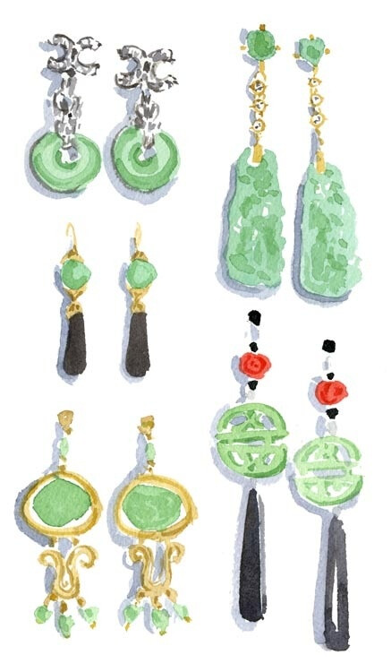 watercolor earrings