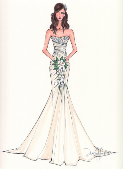 Custom Bridal Illustration.