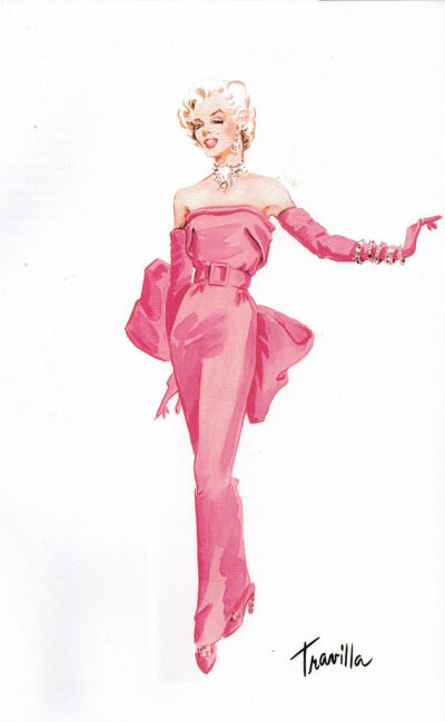 Costume design for the &amp;quot;Diamonds are a Girl's Best Friend&amp;quot; routine in &amp;quot;Gentlemen Prefer Blondes&amp;quot; by Travilla