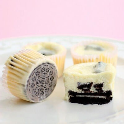 cookies and cream cheesecakes--my mom always makes these, they are so delectable its insane! @Lori Bearden Starkey