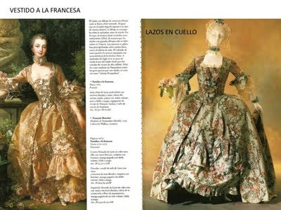 Este traje es el tipico vestido a la francesa, que corresponde alrededor de 1730 hasta 1780, era como el vestido de diario, que se usaba para la casa o para ocasiones informales, la imagen corresponde…