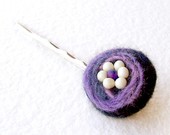 Bobby Pin - Felted Wool in Grape