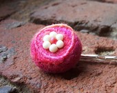 Bobby Pin - Felted Wool, Sorbet
