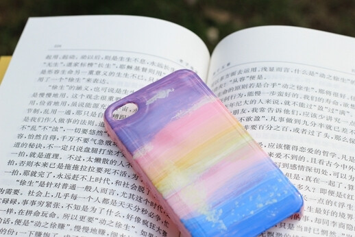 【糖瓜定制】小清新萌系 纯手绘 滴胶 彩虹iphone4iphone5壳套