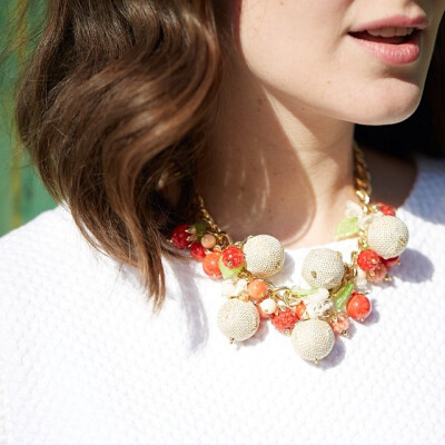 anthropologie Your daily serving of fruit, courtesy of our web stylist @ashleyording &amp;amp; her Raffia Fruticans Necklace.