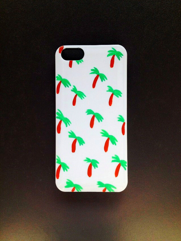 纯手绘手机壳iPhone5s手机壳 吃椰子咯 怎么是椰子树啊