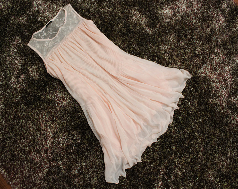 BCBGMAXAZRIA美国品牌外贸原单无袖连衣裙蕾丝雪纺 夏装