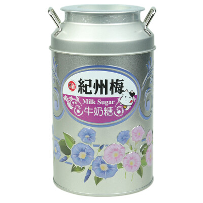 台湾特产新巧风特浓纪州梅牛奶糖g储钱罐零食罐