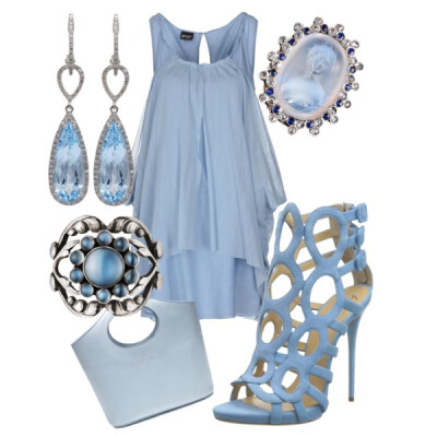 A fashion look from May 2014 featuring PF Paola Frani dresses, Giuseppe Zanotti sandals and Rochas tote bags. Browse and shop related looks.