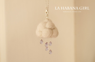 La habana girl♥手作♥羊毛毡云朵 包链/汽车挂件【云雨】