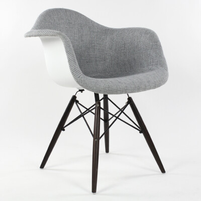 白色伊姆斯椅Eames Chair餐椅时尚椅子欧式宜家休闲椅咖啡布艺椅