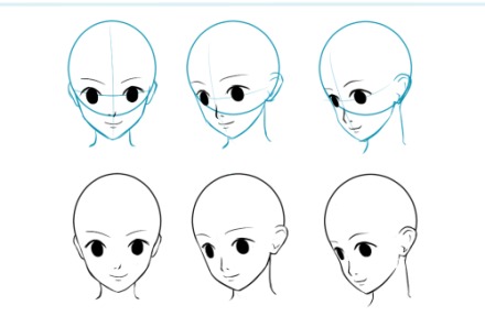 SaEun提供给大家的一些可爱萌系风格的头部各角度参考，立体感不错的说。