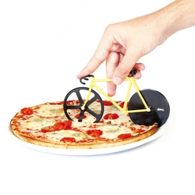 Fixie Pizza Cutter 自行车比萨刀 切披萨刀工具双头不锈钢双轮