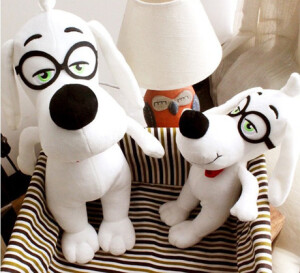 包邮天才眼镜狗公仔 眼睛狗玩偶抱抱狗 生日礼物送女友六一儿童节礼物 2014动漫巨作 天才眼镜狗 来袭~~ 《天才眼镜狗》是2014年美国一部3D电脑动画科幻电影。影片中角色取自20世纪60年代的美国动画剧集&amp;quot;The Rocky and Bullwinkle Show&amp;quot;，并以全新故事加以动画特效制成电影。       影片由梦工厂动画公司制作，二十世纪福克斯电影公司发行。电影由罗伯·明可夫导演，克雷格·莱特编剧。泰·布利尔、麦克斯·查尔斯、罗莉·弗雷泽等演员为影片配音。