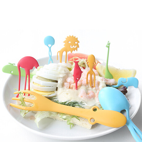 动物园果叉套装|叉子勺子创意水果叉糕点签|爱稀奇|开了原创设计