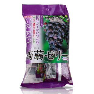 减肥食品，日本 雪国提子汁 蒟蒻/魔芋果冻布丁132克 高纤饱腹