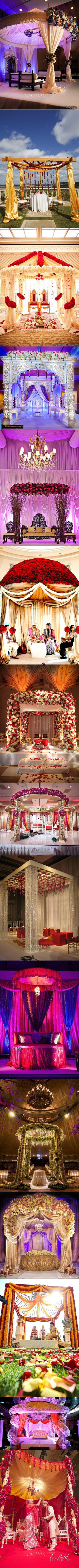 #婚礼布置#15组高端大气上档次的印度婚礼仪式花亭 更多: http://www.lovewith.me/share/detail/all/29238