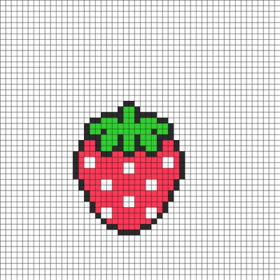 cute strawberry perler bead pattern bead pattern