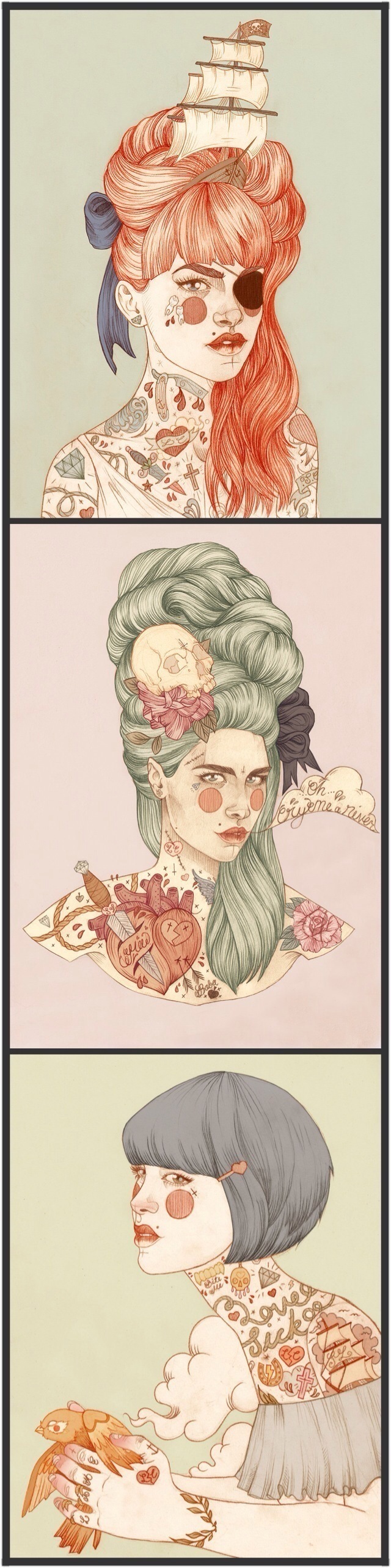 Liz Clements is a freelance artistillustrator based in London best known for her stylized collection of tattoo inspired art + design