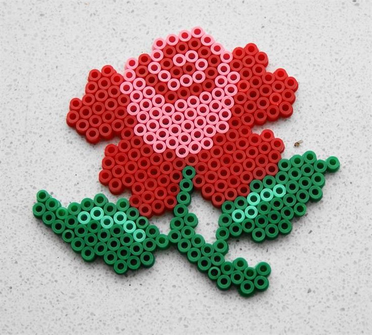 Rose perler beads by Pien D. - Perler® | Gallery