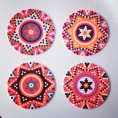 Hama perler bead coasters by saraseir