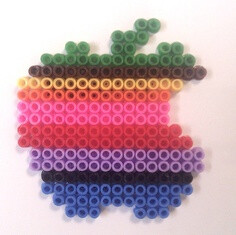 Apple logo hama perler beads