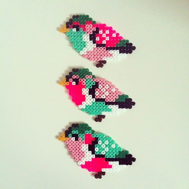 Birds hama perler beads by Camilla Drejer