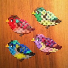 Birds hama perler beads by Camilla Drejer