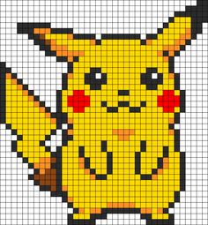 Pikachu Perler Bead Pattern / Bead Sprite