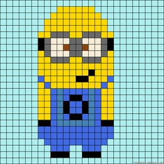 Minion perler bead pattern