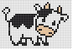 Cow perler bead pattern